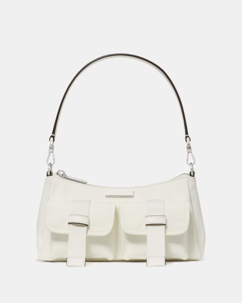 Nylon utility-style crossbody bag