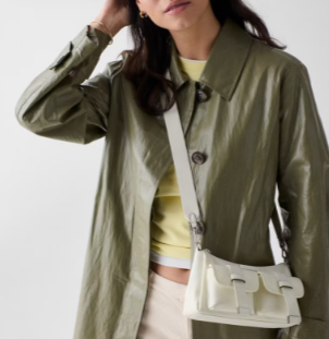 Nylon utility-style crossbody bag